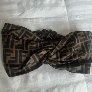 FENDI silk knotted headband